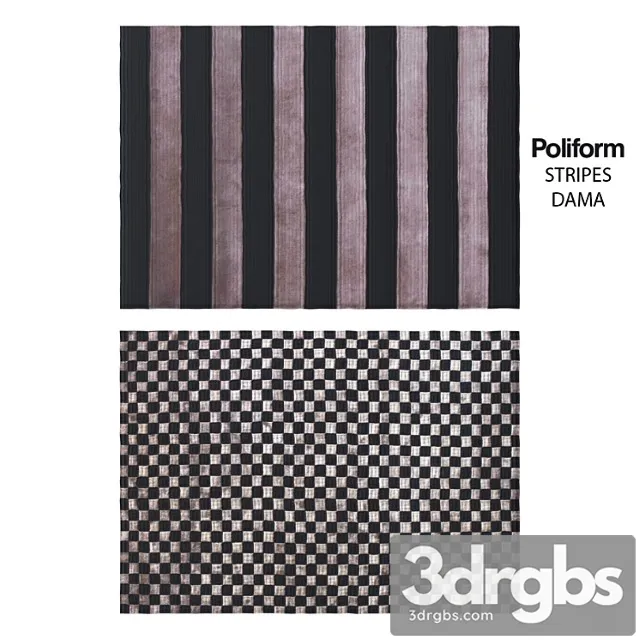 Poliform carpets dama stripes 3dsmax Download