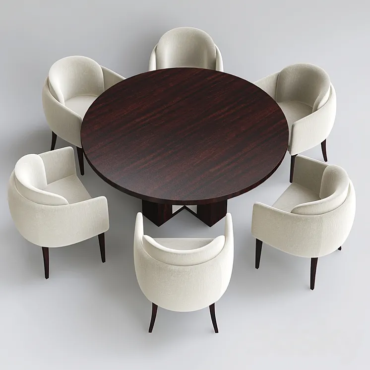 Poliform chair and table 3DS Max