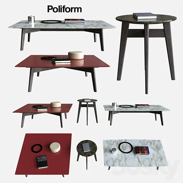 POLIFORM COFFEE TABLES BIGGER 3ds Max