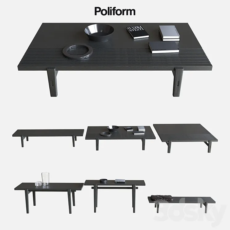 POLIFORM COFFEE TABLES HOME HOTEL 3DS Max