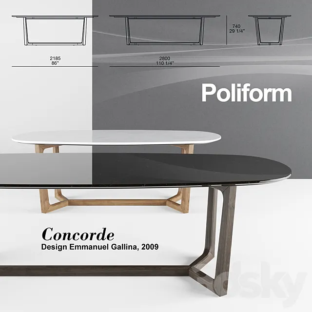 Poliform Concorde set 2 3DSMax File
