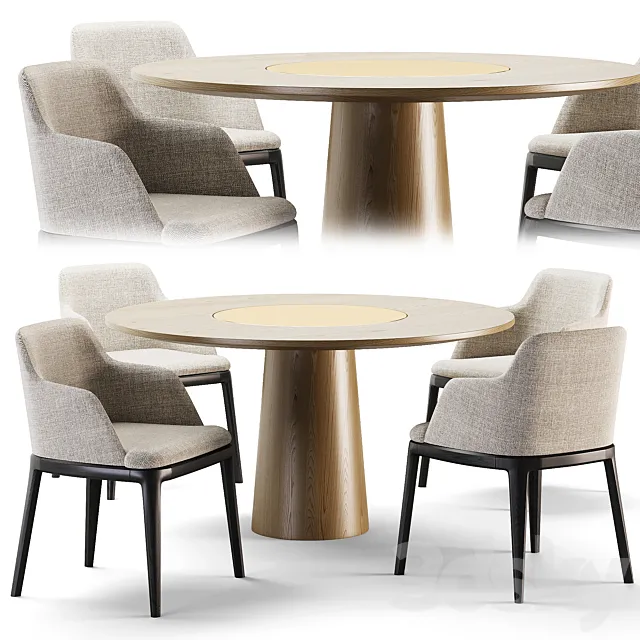 Poliform Dining set 3DS Max Model