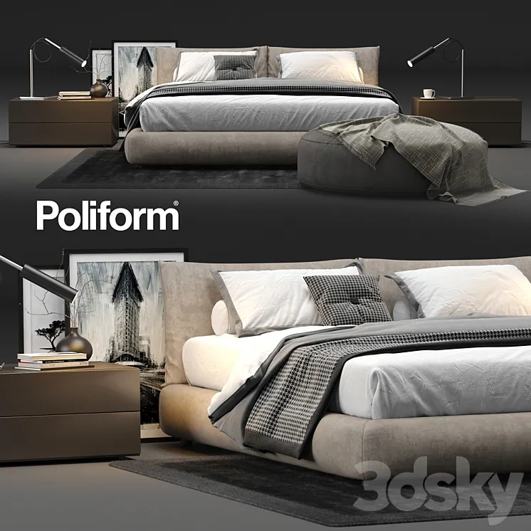 Poliform Dream Bed 2 3DS Max