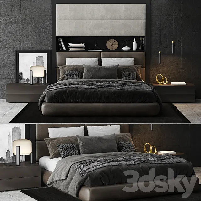 Poliform Dream Bed Headboard B 3DSMax File