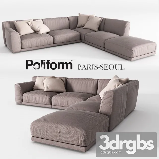 Poliform Fabric Paris Seoul Sofa 3dsmax Download