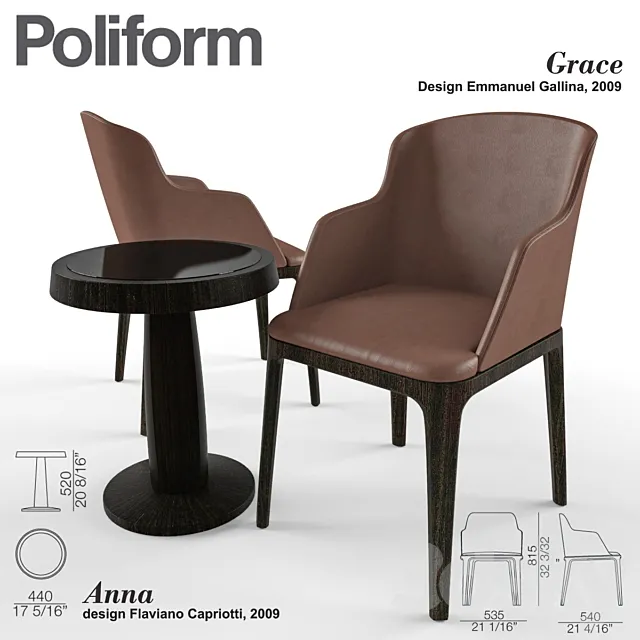 Poliform Grace & Anna 3DS Max Model