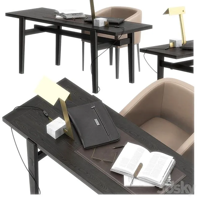 Poliform Home hotel desk set 3dsMax Model