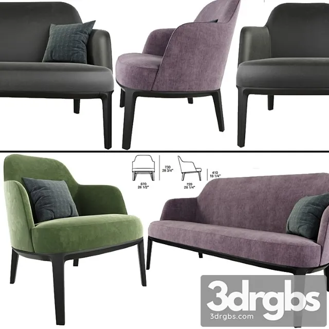 Poliform jane arm chair and sofa 2 3dsmax Download