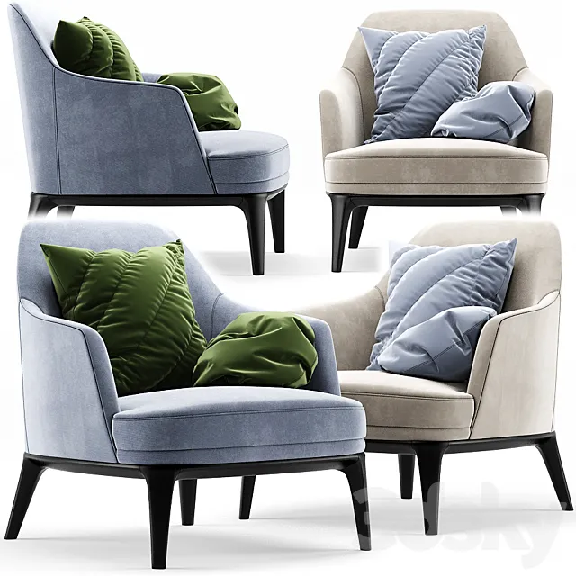Poliform Jane Armchair Large 3ds Max
