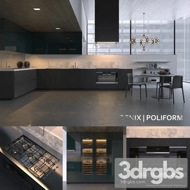 Poliform Kitchen Cabinet Varenna Phoenix 3 3dsmax Download