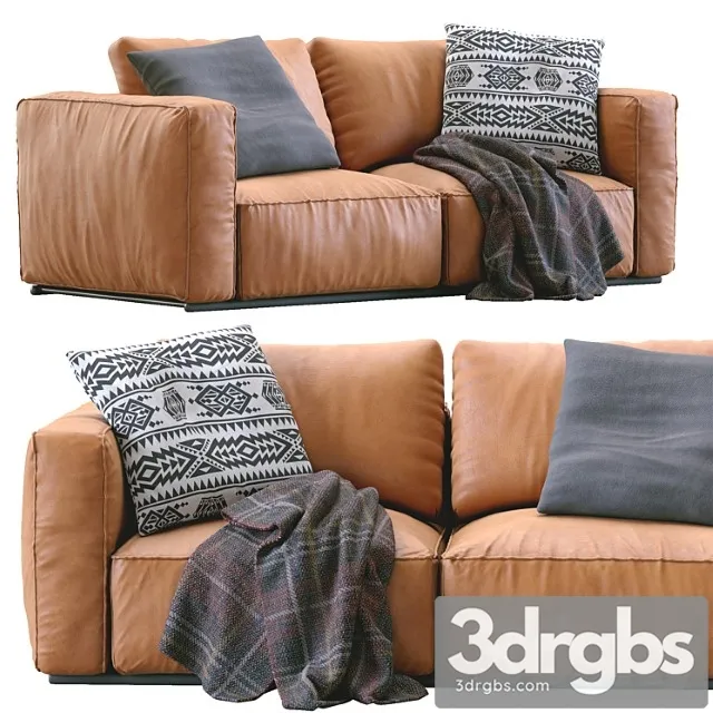 Poliform leather sofa shangai