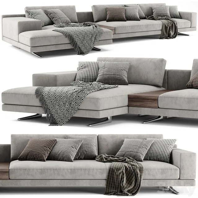 Poliform Mondrian Chaise Longue Sofa 3dsMax Model