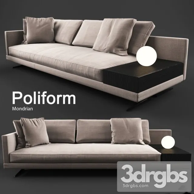 Poliform Mondrian Sofa 01 3dsmax Download