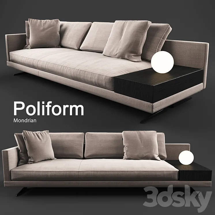 Poliform Mondrian Sofa 3DS Max