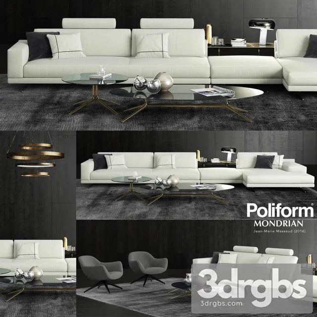 Poliform Montrian Sofa Set 3dsmax Download