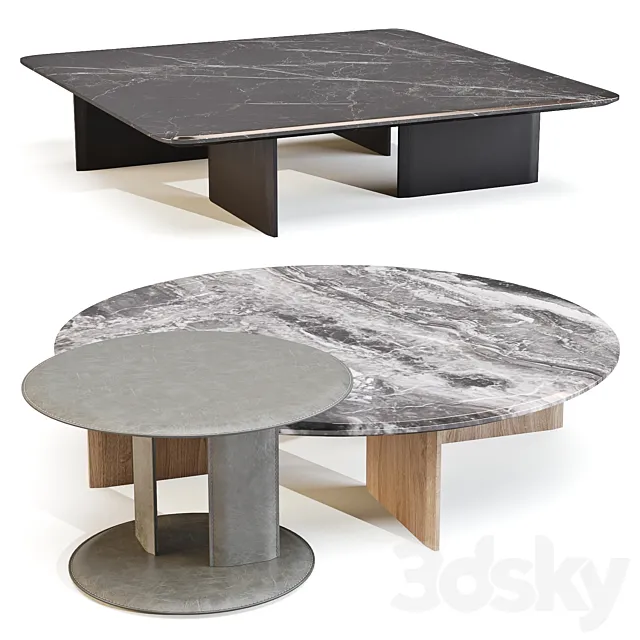 Poliform: Mush – Coffee and Side Table Set 01 3ds Max