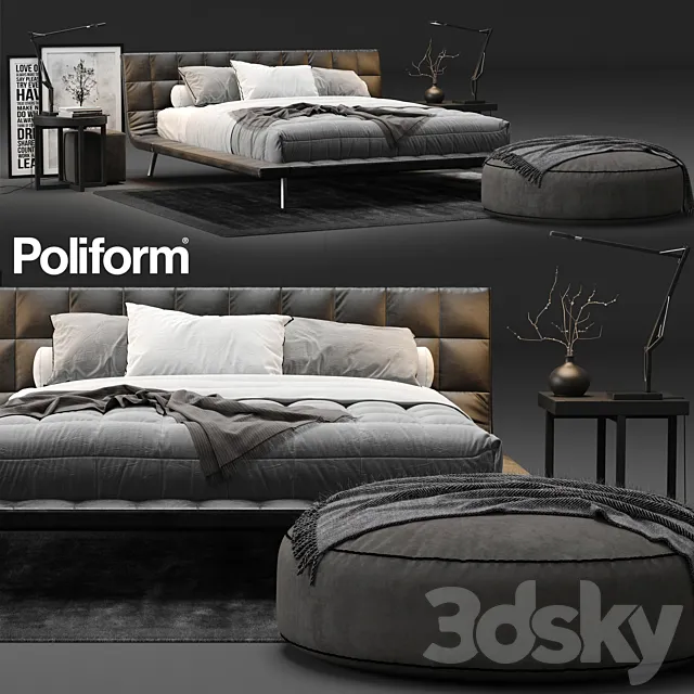Poliform Onda Bed 3ds Max