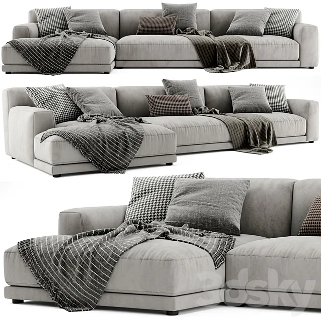 Poliform Paris Seoul Chaise Longue Sofa 02 3ds Max