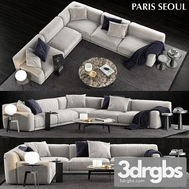 Poliform Paris Seoul Sofa 3 2 3dsmax Download