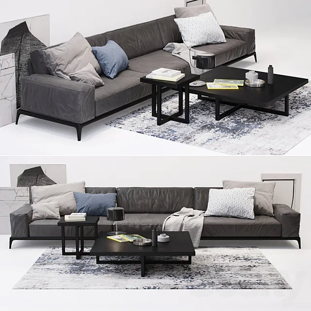 poliform park sofa 2 3ds Max