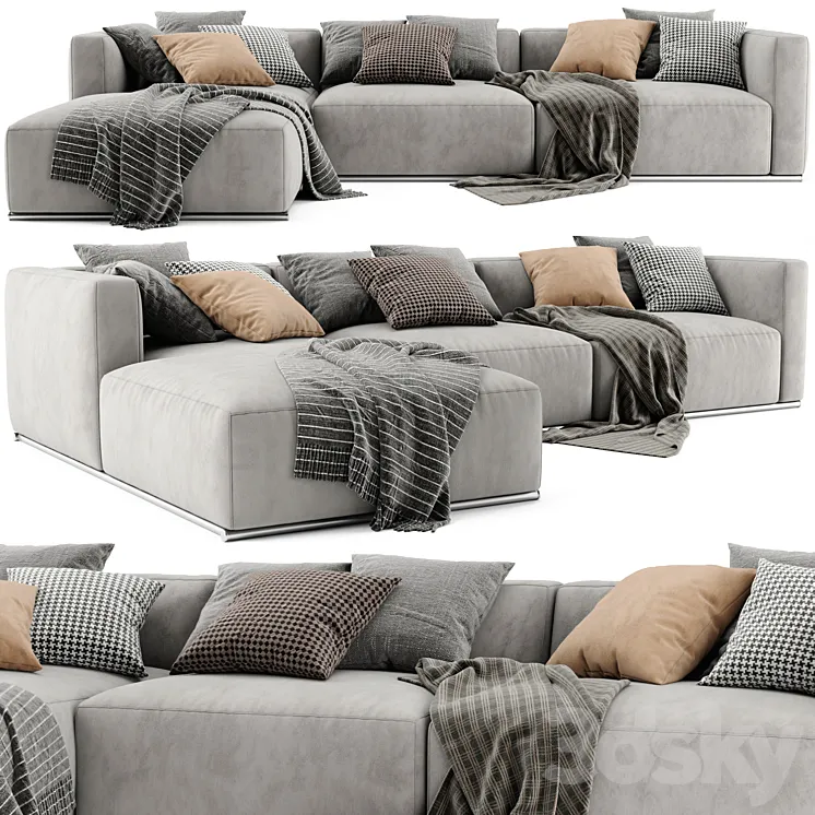 Poliform Shangai Chaise Longue Sofa 2 3DS Max