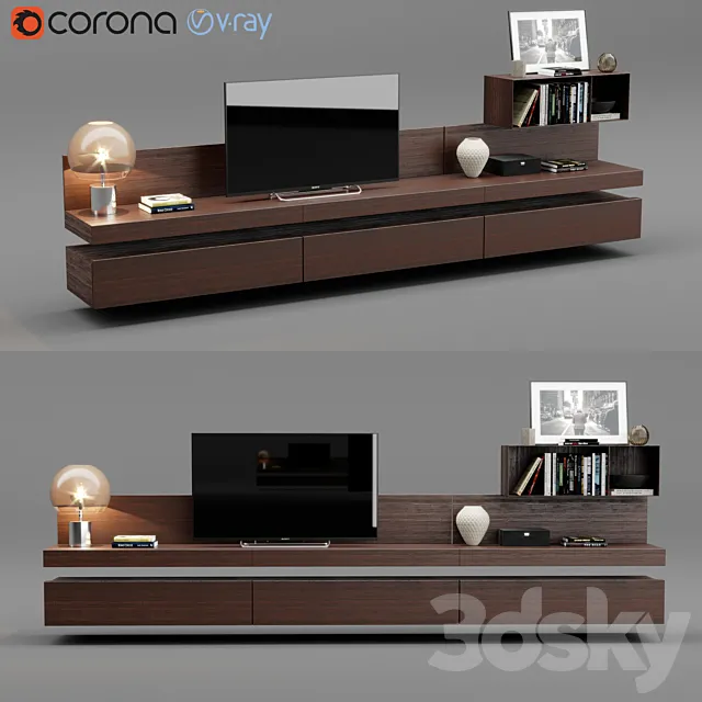 Poliform Sintesi Tv Unit 3DS Max Model