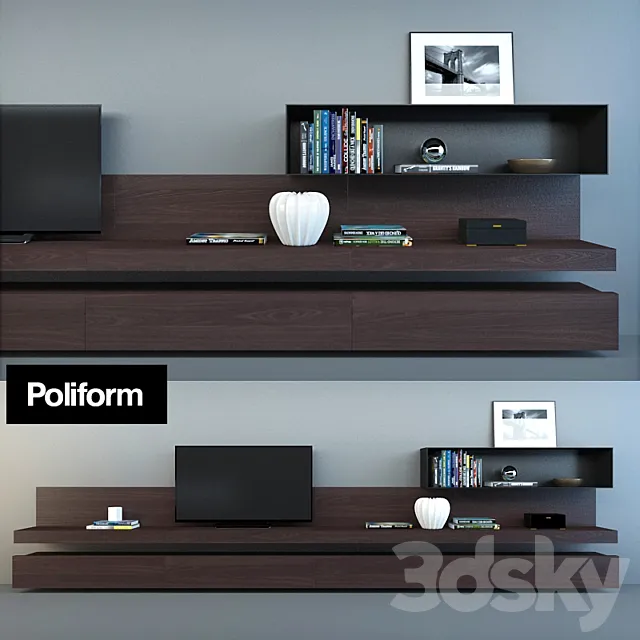 POLIFORM SINTESI tv wall 3ds Max