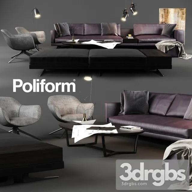Poliform Sofa Set 01 3dsmax Download