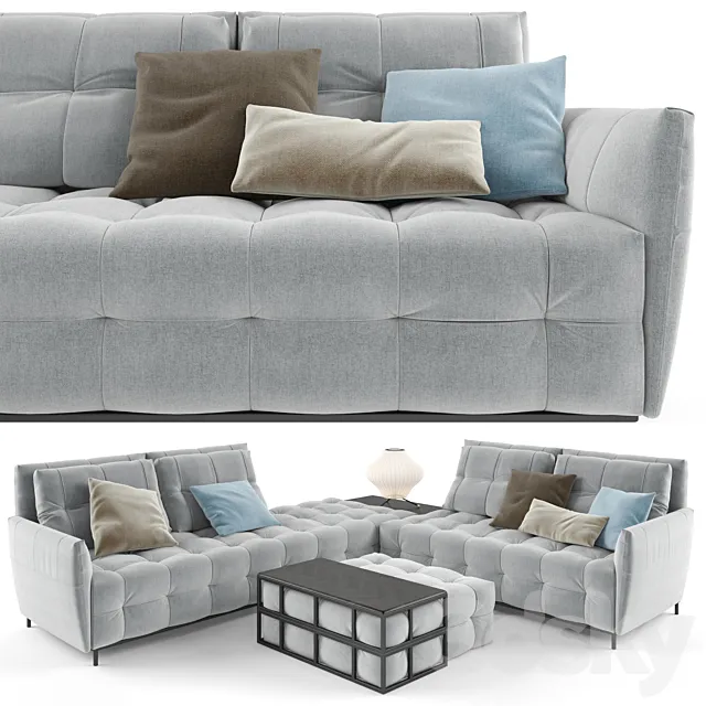 Poliform Sofa Set Gray 3ds Max