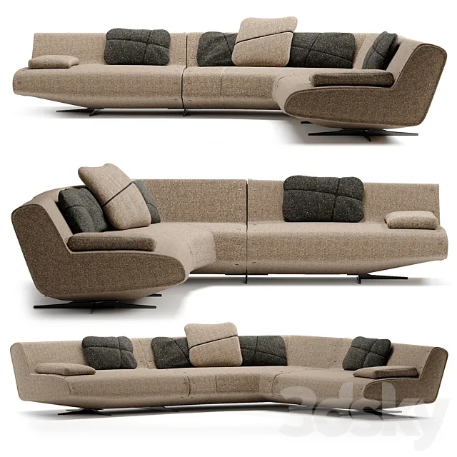 Poliform-sofa-SYDNEY-SYTS140_SYAD180_SYTD140 3ds Max