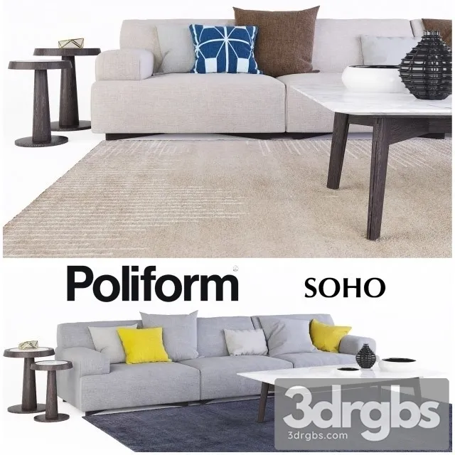 Poliform Soho Sofa 01 3dsmax Download