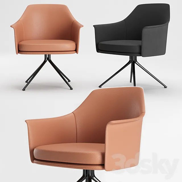 Poliform Stanford Bridge Chair 3DS Max Model