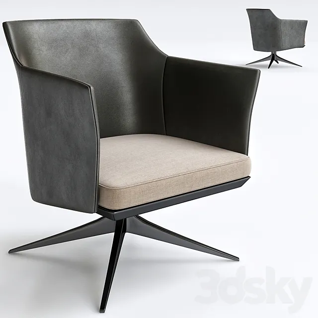 Poliform Stanford Lounge Armchair 3ds Max