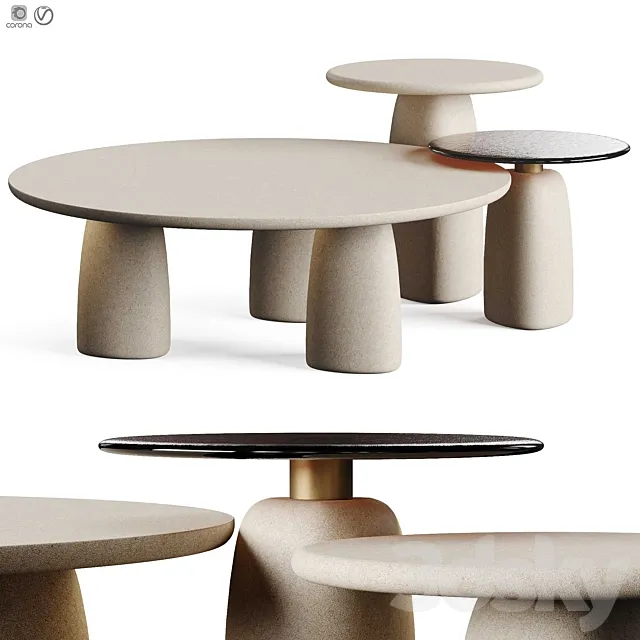 Poliform STRATA 2023.2 Coffee Table 3DS Max Model