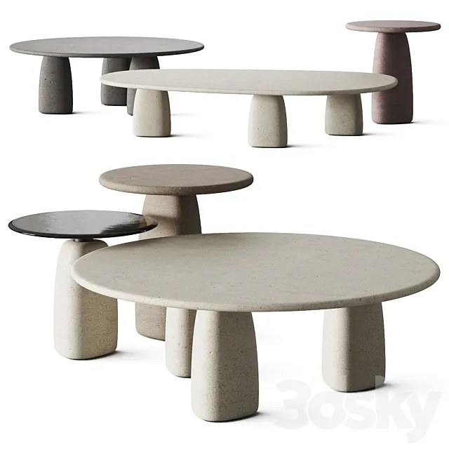 Poliform Strata Coffee Tables 3DS Max Model