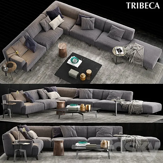 Poliform Tribeca Sofa 2 3ds Max