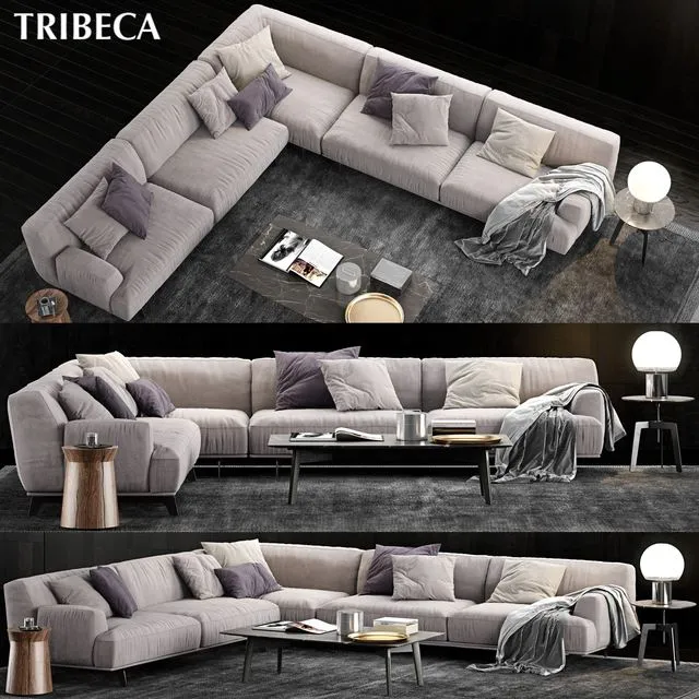 Poliform Tribeca Sofa 3 3dsMax Model