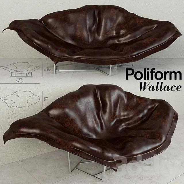 Poliform Wallace 3ds Max