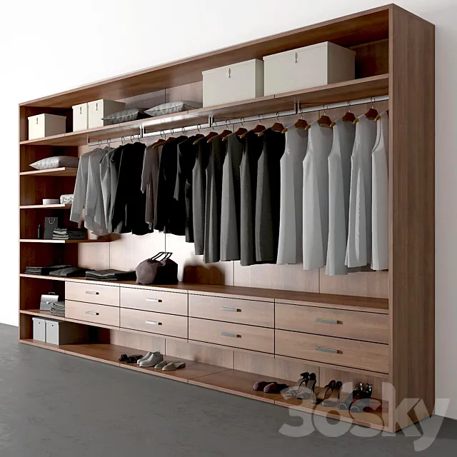 Poliform wardrobe 3ds Max