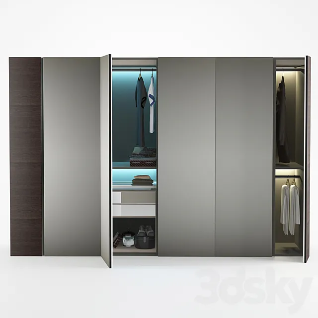 Poliform wardrobe 3ds Max