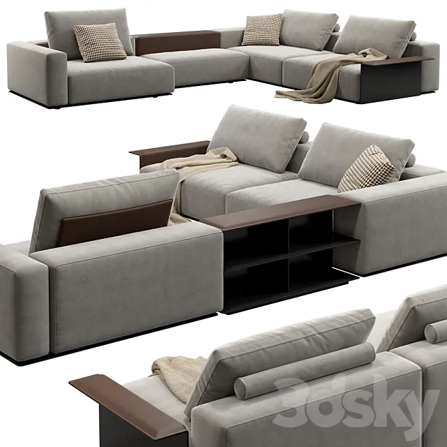Poliform Westside Sofa set 2 3ds Max