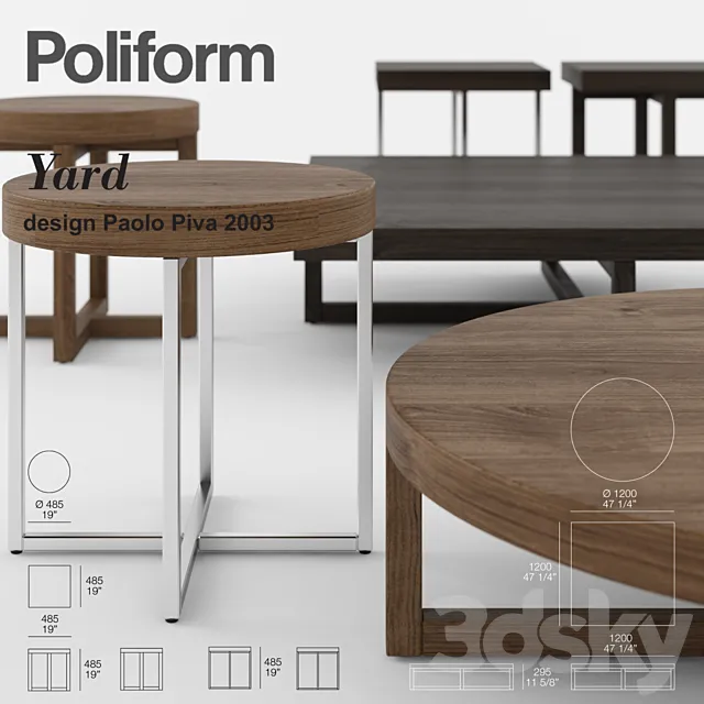 POLIFORM. Yard coffee table 3DS Max Model