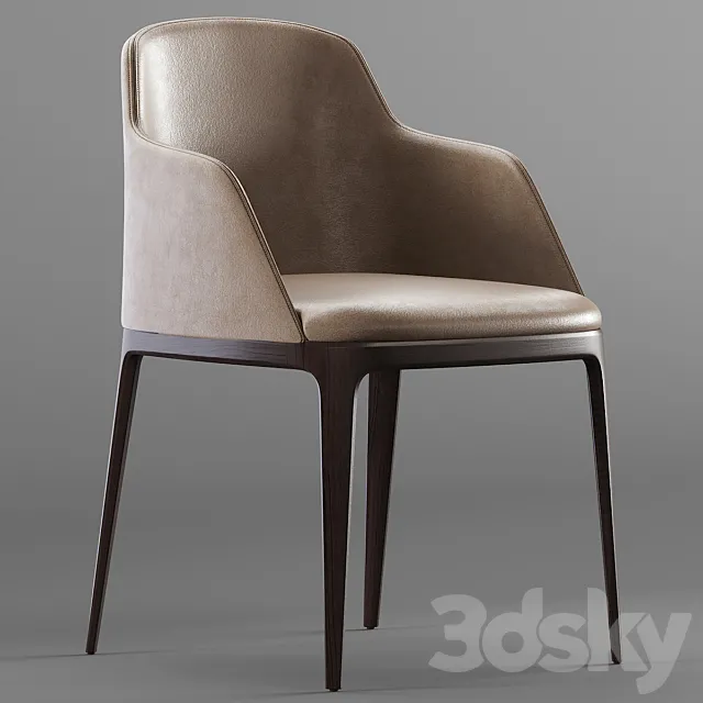 Poliform_GRACE_Leather_Chair 3ds Max