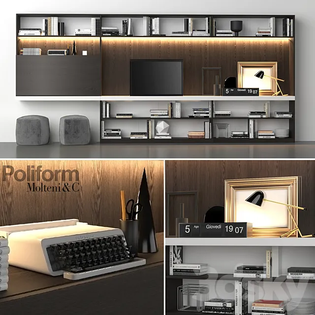 Poliform_Storage_wall_MOLTENI_C 3ds Max