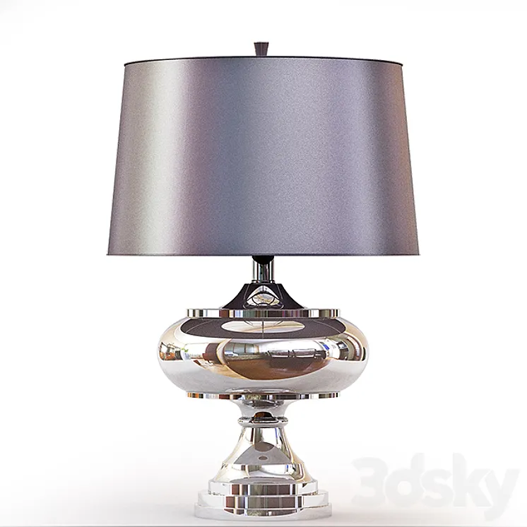 Polished Chrome Plated David Frisch Jelani Table Lamp 3DS Max