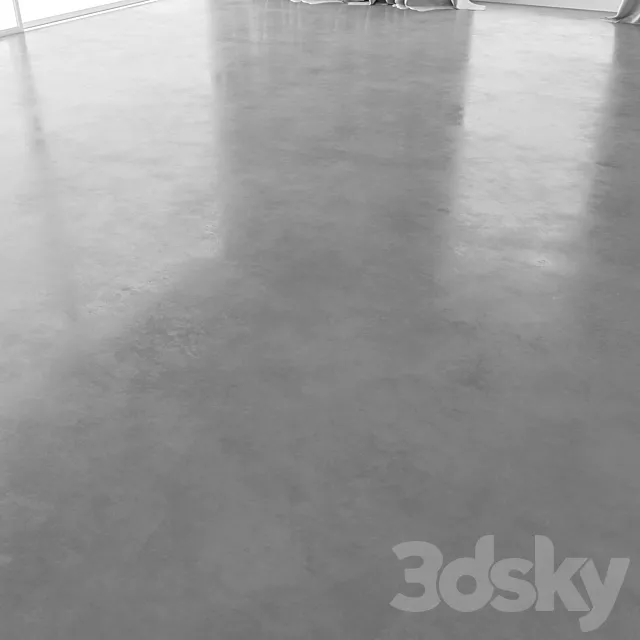 Polished Concrete floor 1 3DS Max Model