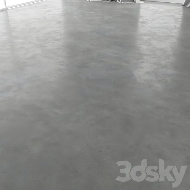 Polished concrete floor 3DSMax File