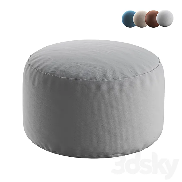 POLLON Round Pouf 3ds Max