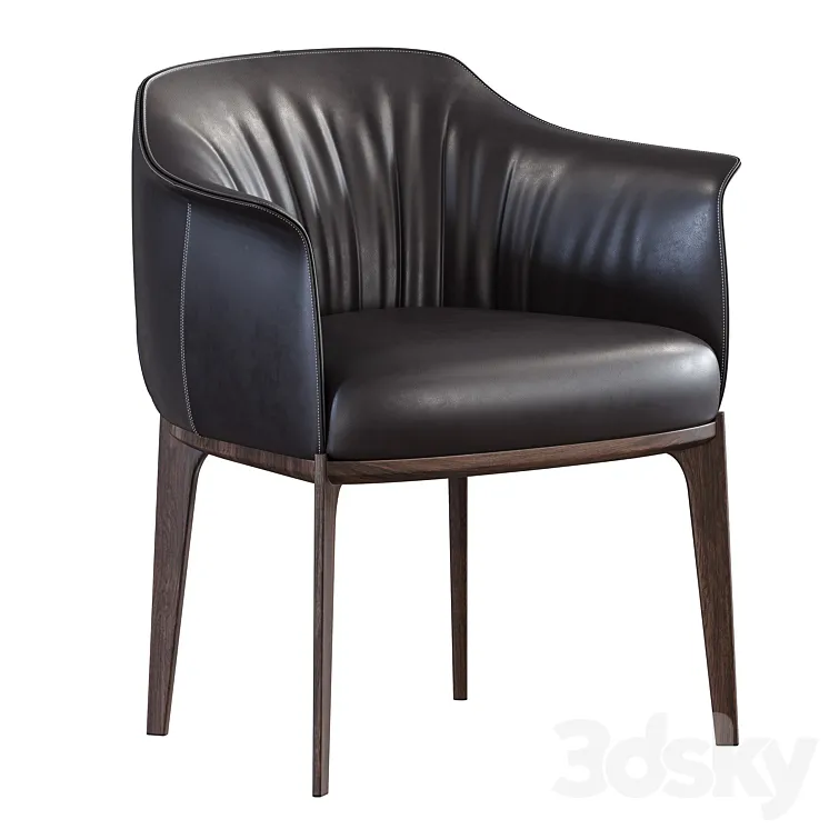 Poltrona Frau \/ Archibald dining chair 3DS Max