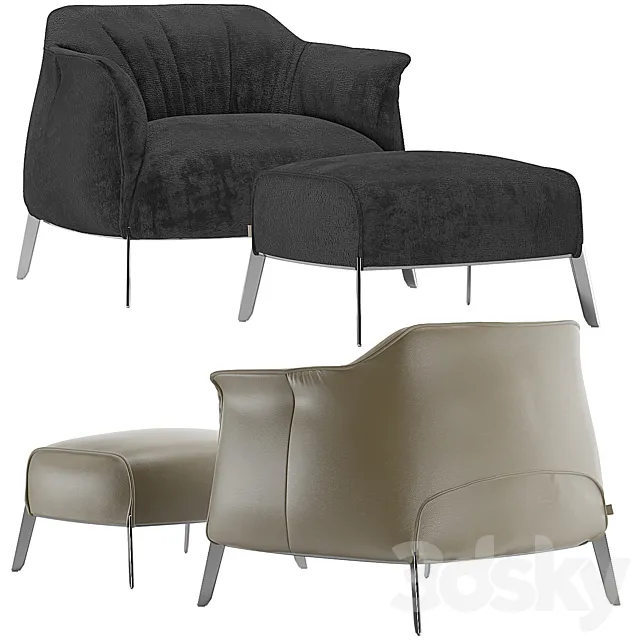 Poltrona Frau ARCHIBALD GRAN COMFORT Armchair 3ds Max